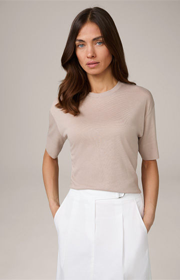 Tencel Cotton T-Shirt in Taupe